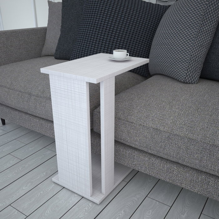 Hanah Home Mesa Auxiliar Blanco Tablero Partículas Melamina 30x61x43cm